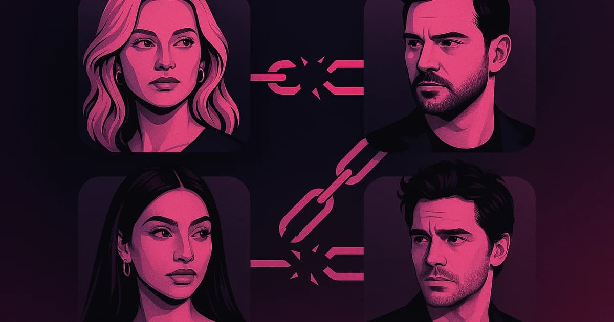 Collage of celebrity Instagram profiles with unfollow notifications showing dramatic social media breakups in 2026