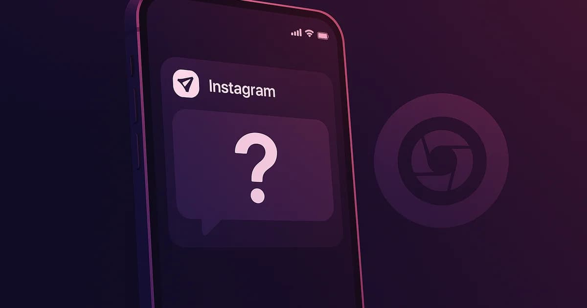 Instagram DM screenshot notification rules showing which messages trigger alerts and which do not