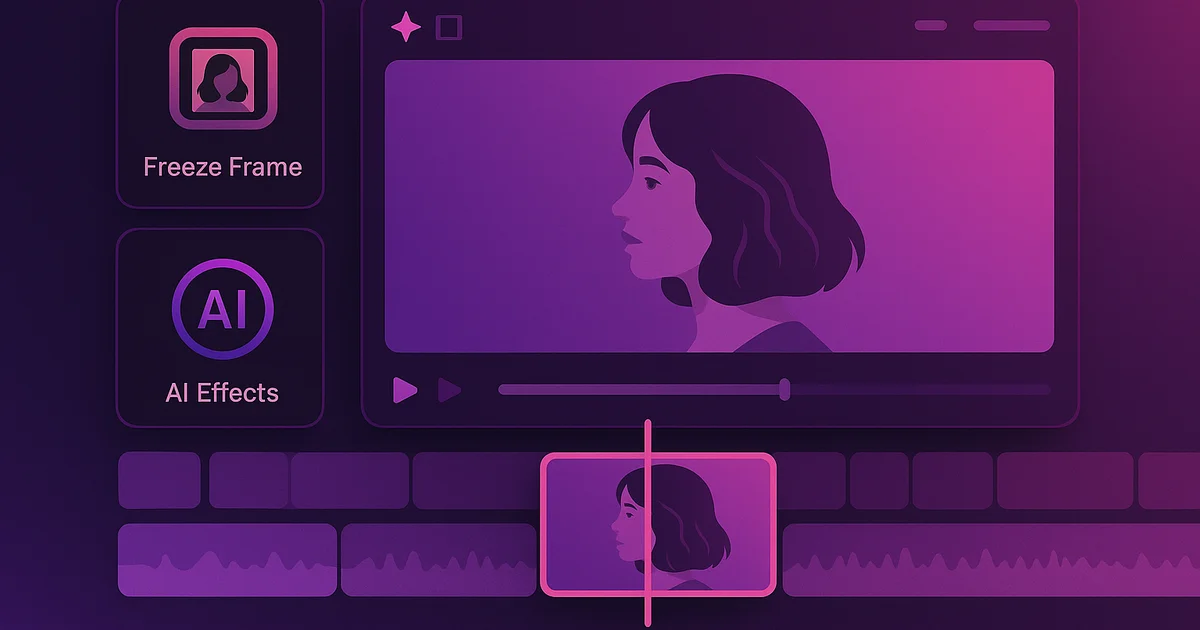 Instagram Edits app interface showing new Freeze Frame and AI effects features from March 2026 update