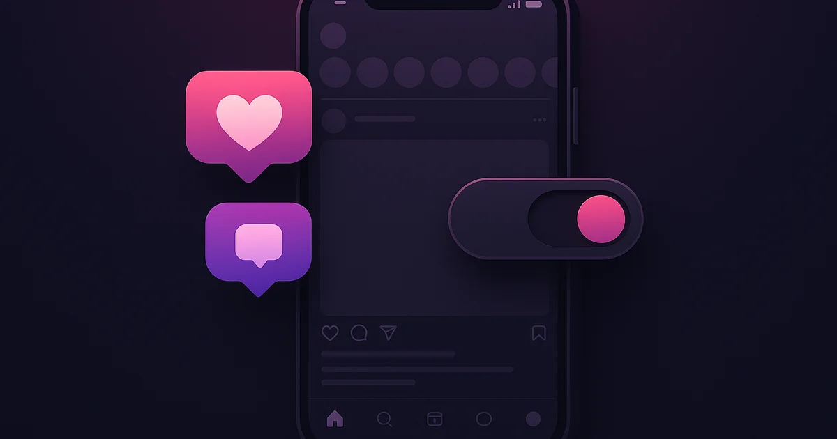 Instagram settings showing the toggle to hide activity bubbles for likes reposts and comments while scrolling