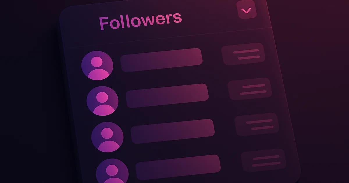 Instagram followers list with a sorting filter showing newest followers first