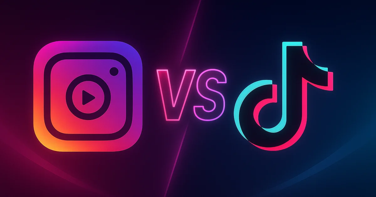 Side by side comparison of Instagram Reels and TikTok showing reach monetization and growth metrics for 2026
