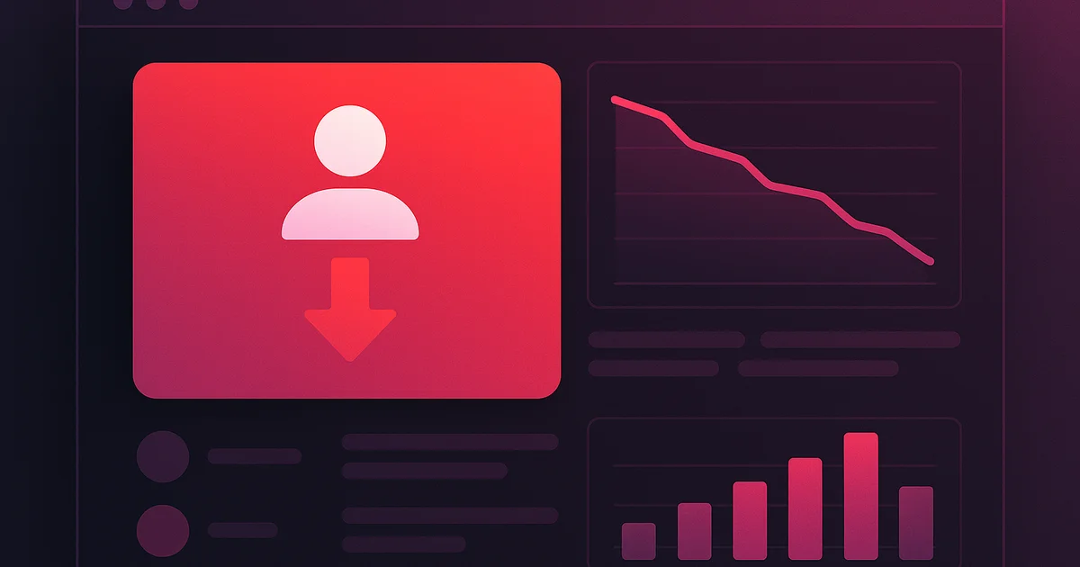 Dashboard showing detected Instagram unfollows with red indicators and timestamps