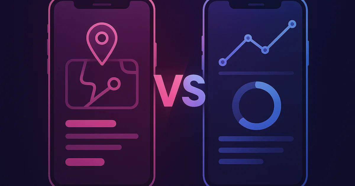 Lurk app and The Ick app logos side by side in a versus comparison layout