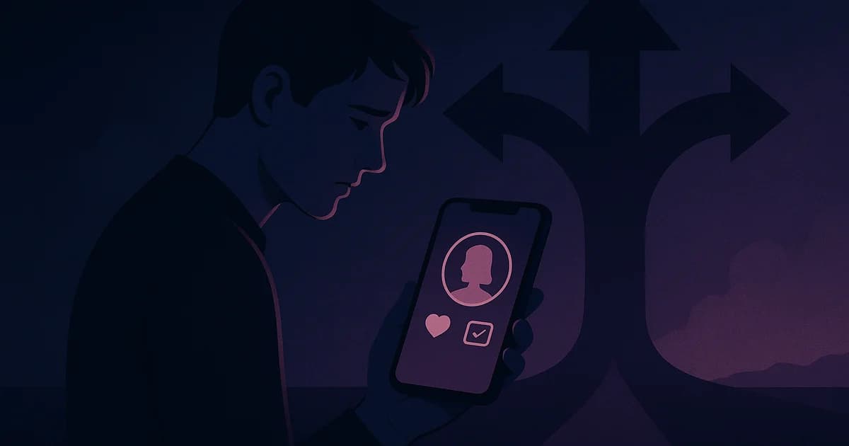 Instagram notification showing ex partner still following with options to block mute or keep connection highlighted