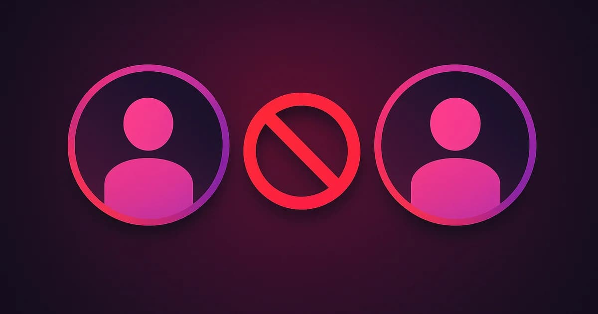 Instagram block action screen showing the before and after effects of blocking someone