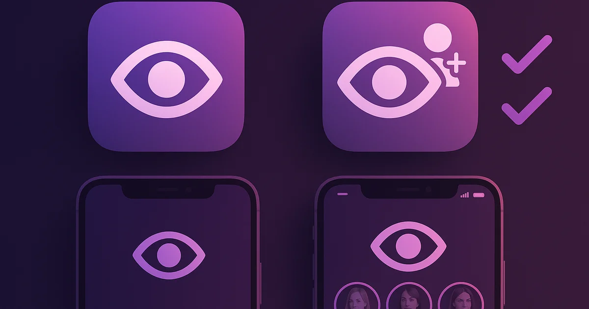 Comparison of BlindStory and Lurk apps showing anonymous Instagram viewing and follow tracking features