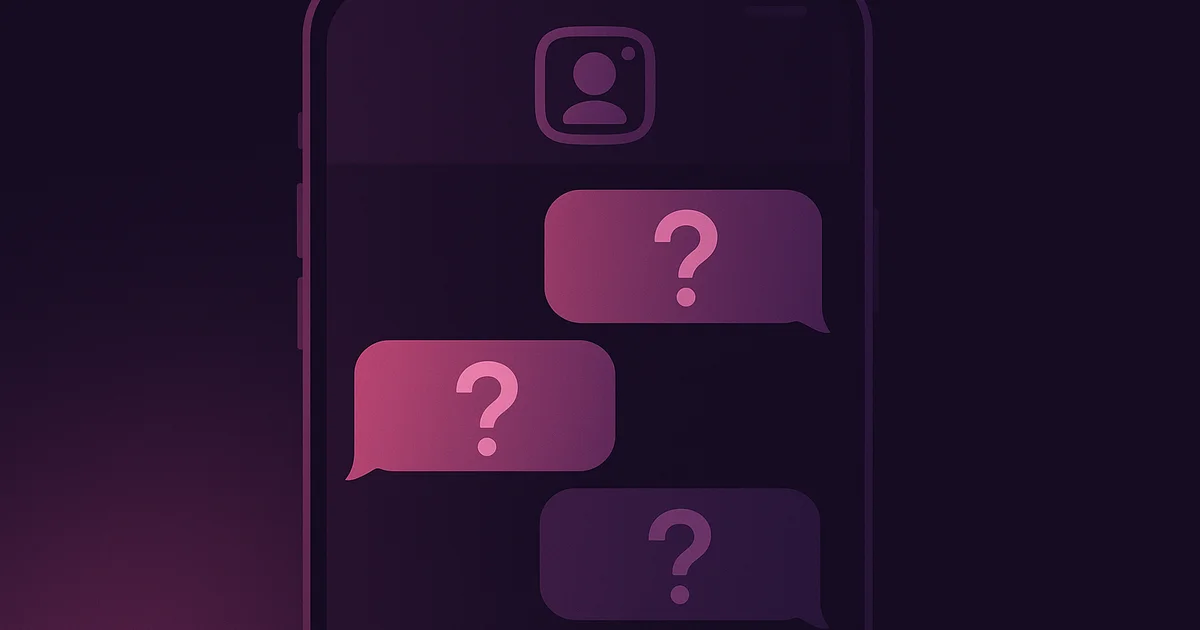 A person is shown trying to decipher locked Instagram messages while considering various follow tracking methods on their profile